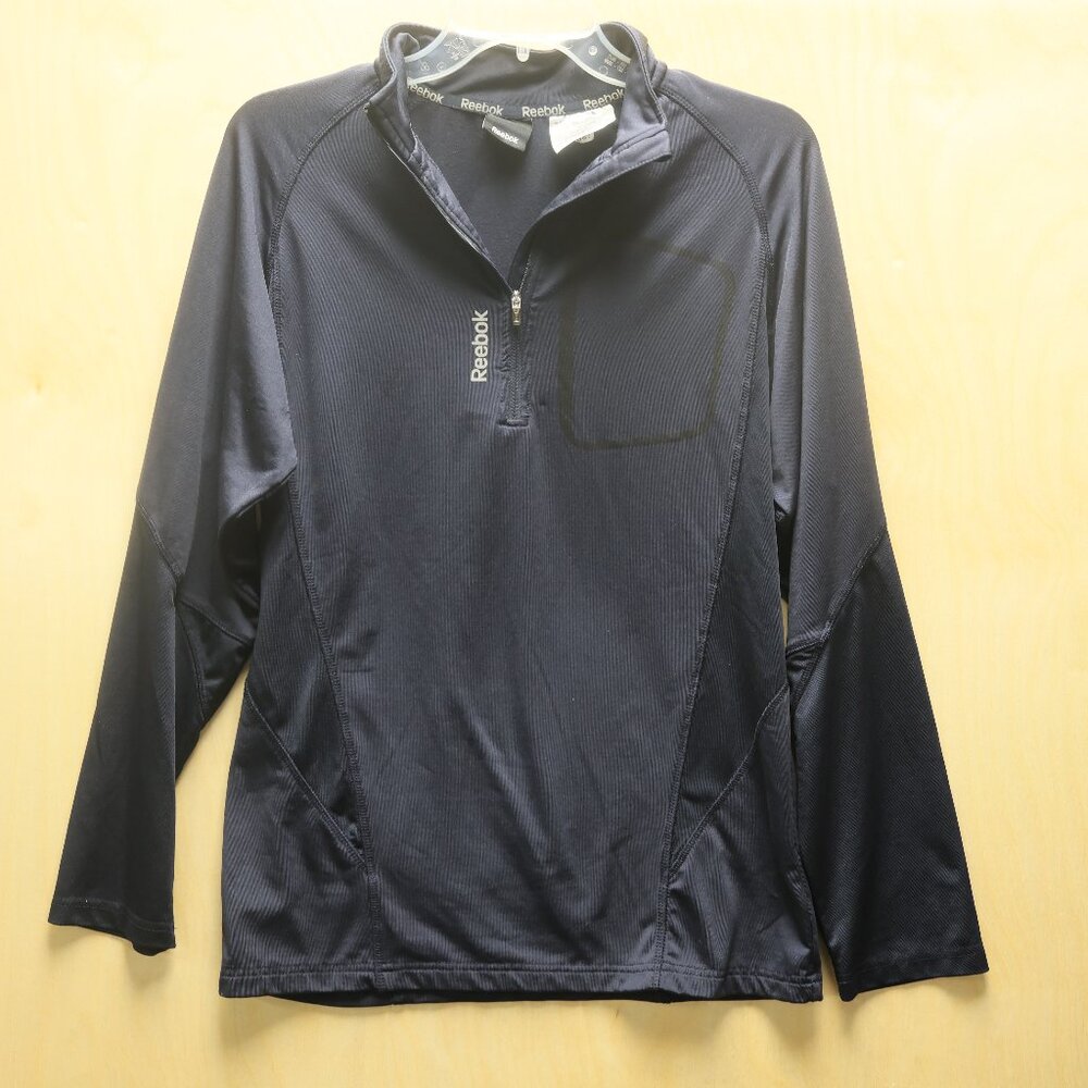 Reebok Navy 1/4 Zip Athletic Top Women's Size Medium